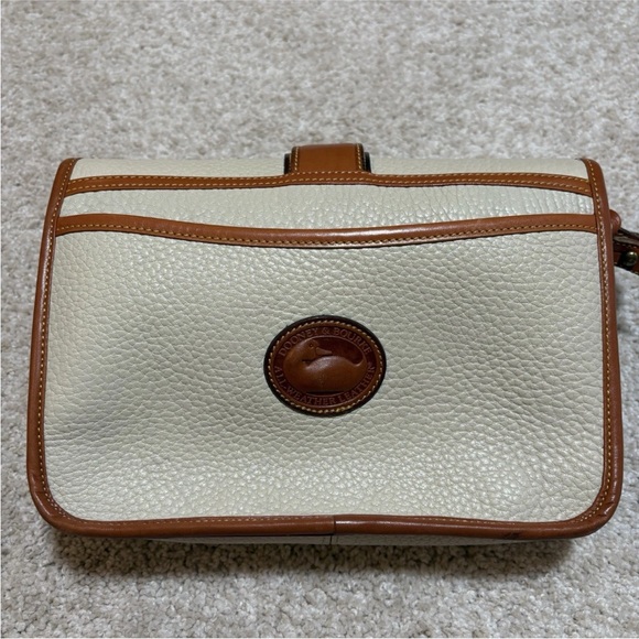Dooney & Bourke Small Equestrian Crossbody Handbag Cream/Bone & Tan - Picture 9 of 16